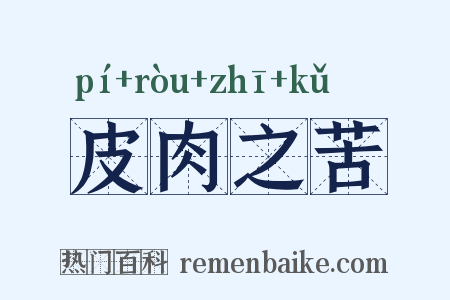 皮肉之苦是什么意思的图片